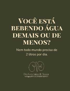 Quanto devo beber de água por dia?